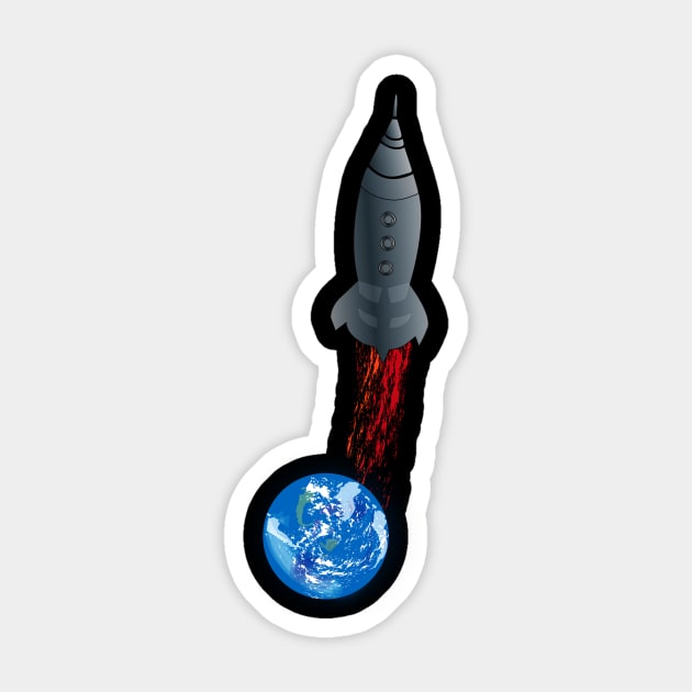 Spaceship Sticker by dddesign